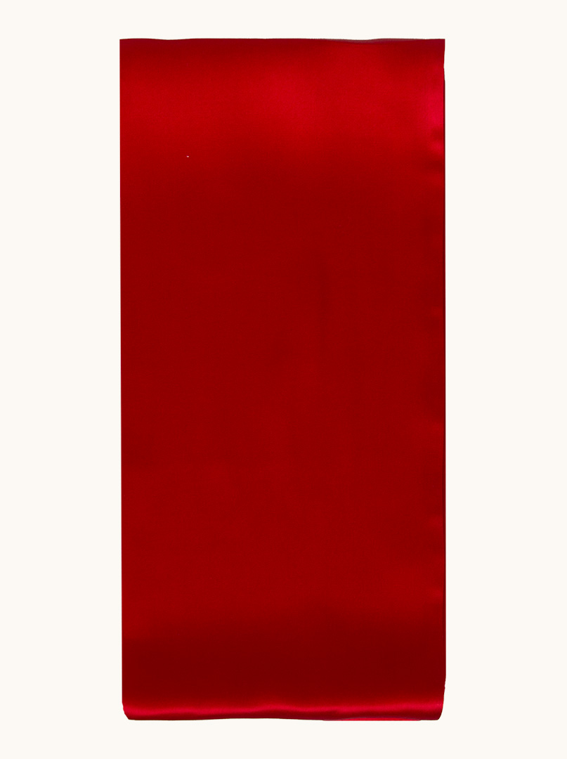 Dwustronny czerwony wąski szal z podwójnego jedwabiu   16x145cm zdjęcie 3